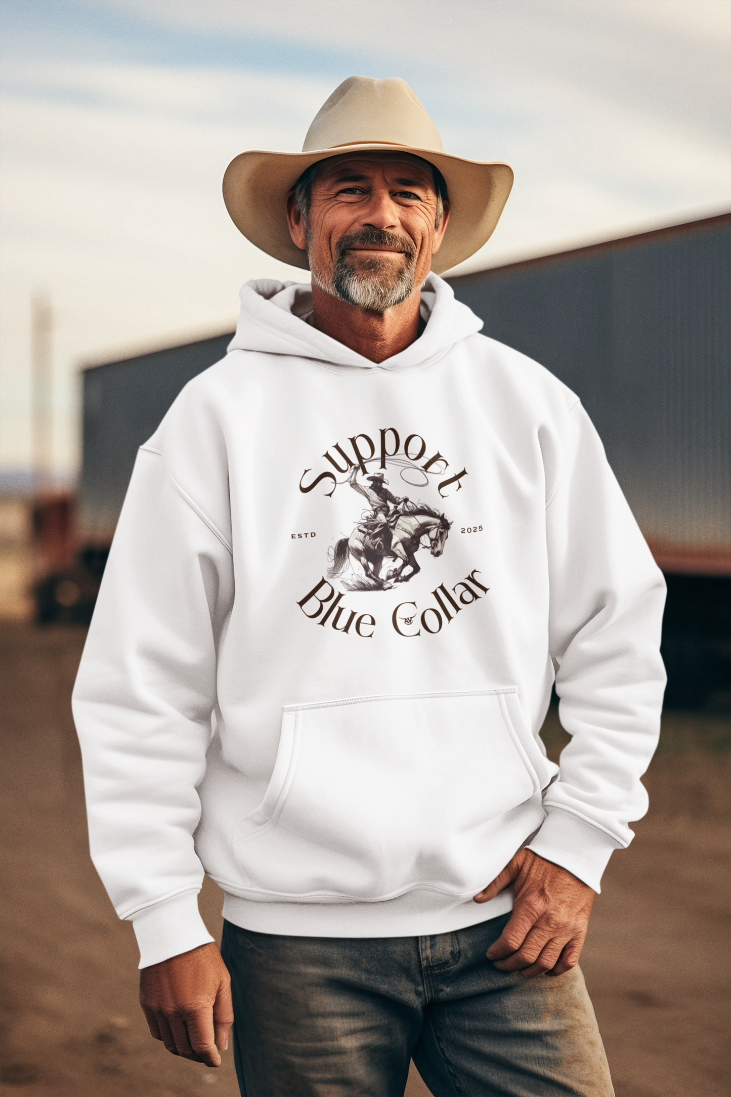 Support Blue Collar Hoodie